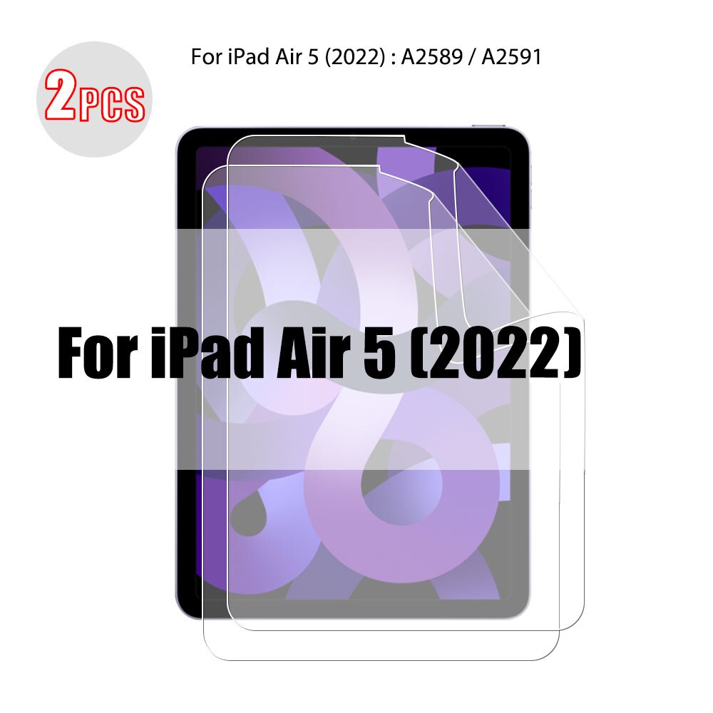 2 sztuk papieru Tablet jak Screen Protector dla Ipad Pro 11 12.9 2021 10.5 10.2 2020 9 Film dla Ipad Air Mini 6 5 4 3 2 1 bez szkła: For Air 5 2022