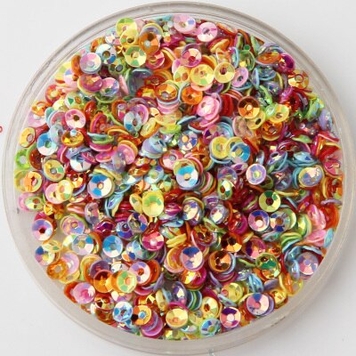500g/- pack 3mm koppar glittrande färg lösa paljetter paljetter sömnad bröllopspysselplagg skor väska nagelkonsttillbehör: Slumpmässig blandning