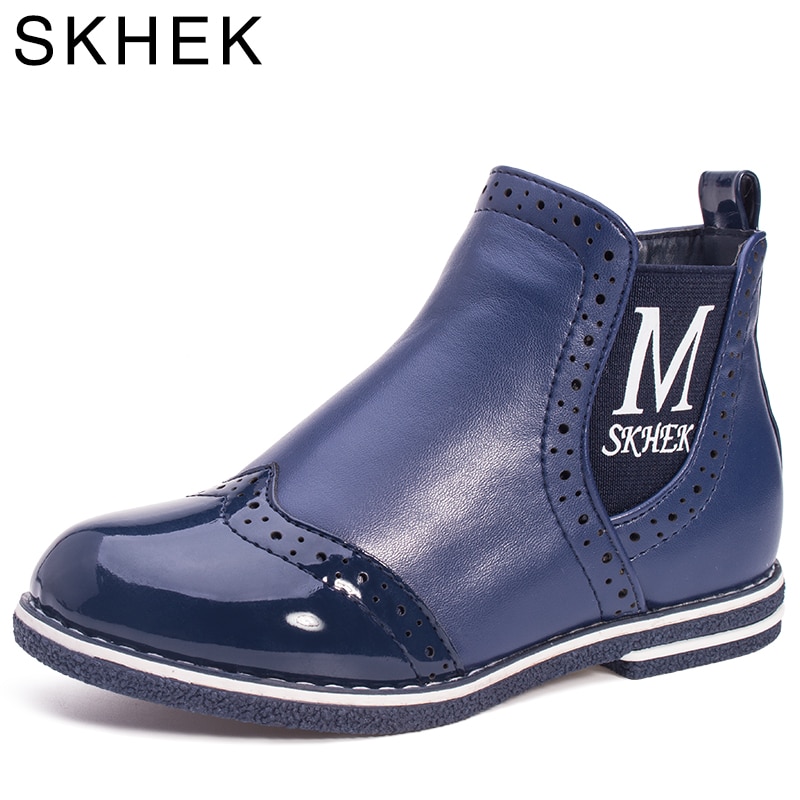 SKHEK printemps automne enfant filles bottes de neige chaussures chaudes en peluche fond doux bébé filles bottes en cuir botte de neige pour bébé