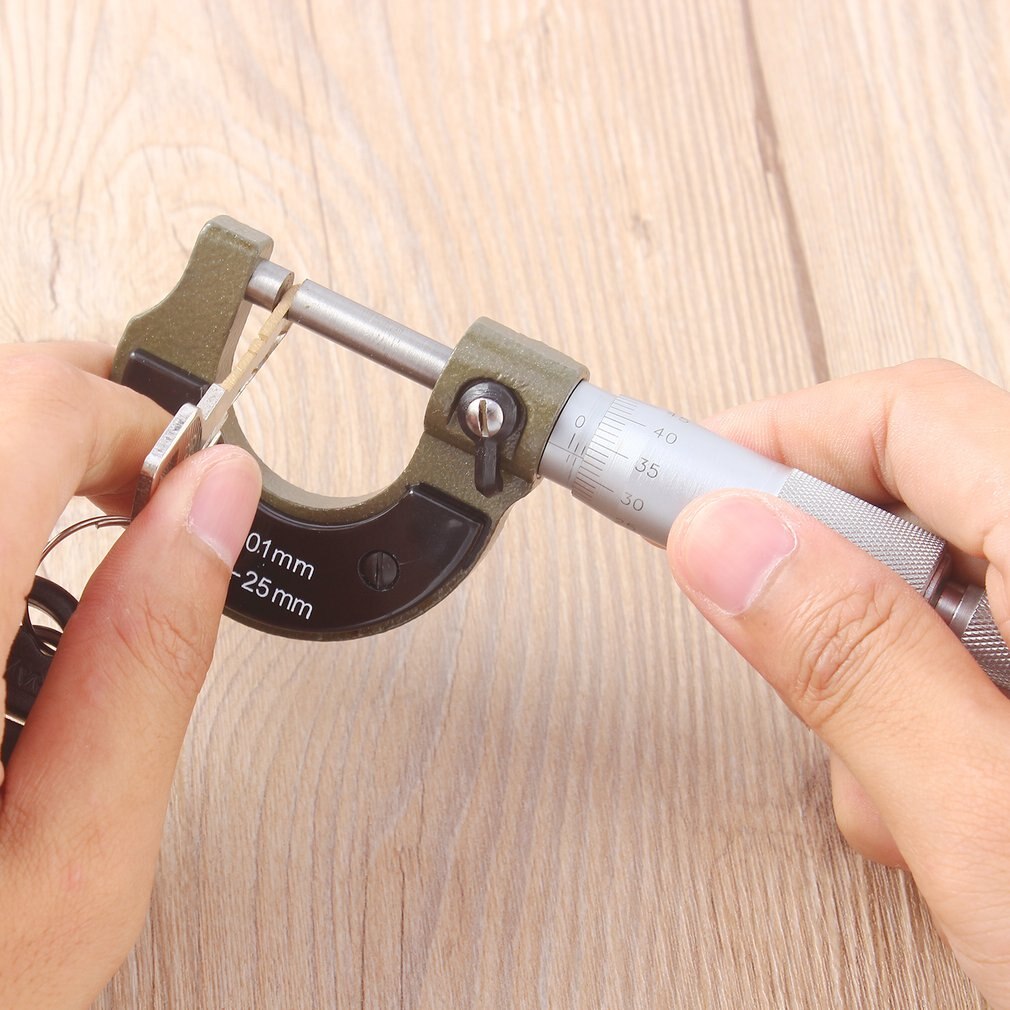 1Pc Outside Micrometer 0-25mm Measuring Tool 0.01mm Gauge Outside Metric Micrometer Tool With Metal For Mechanist Caliper Tool