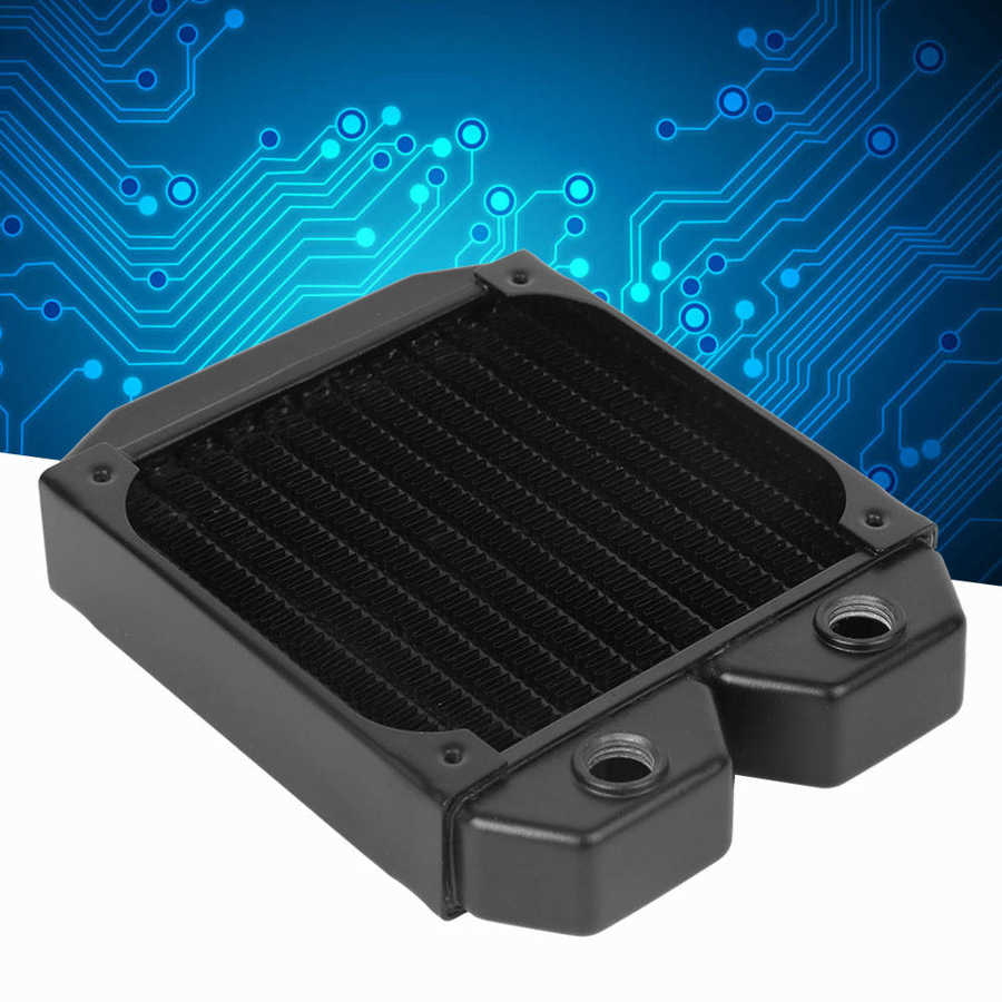 Aluminum 12 Flat Tube CPU Cooler Water Cooling Heat Exchanger Durable Computer Accessory