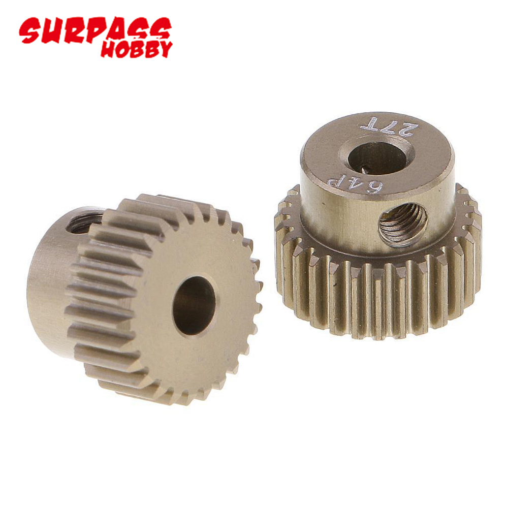 Pinion Gear,5 Stks/partij Surpasshobby 64DP 3.175 Mm 21T-25T/26T-30T/31T-35T/36T-40T/41T-45T/46T-50T Pinion Motor Gear Voor 1/10 Rc Auto