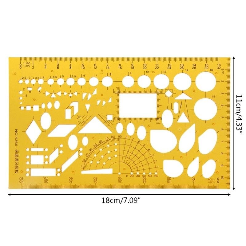 XRHYY Flow Chart Symbol Drafting Template Ruler Stencil Measuring Tool Student School Product Kit Lab&amp;Scientific Supplies: 4366
