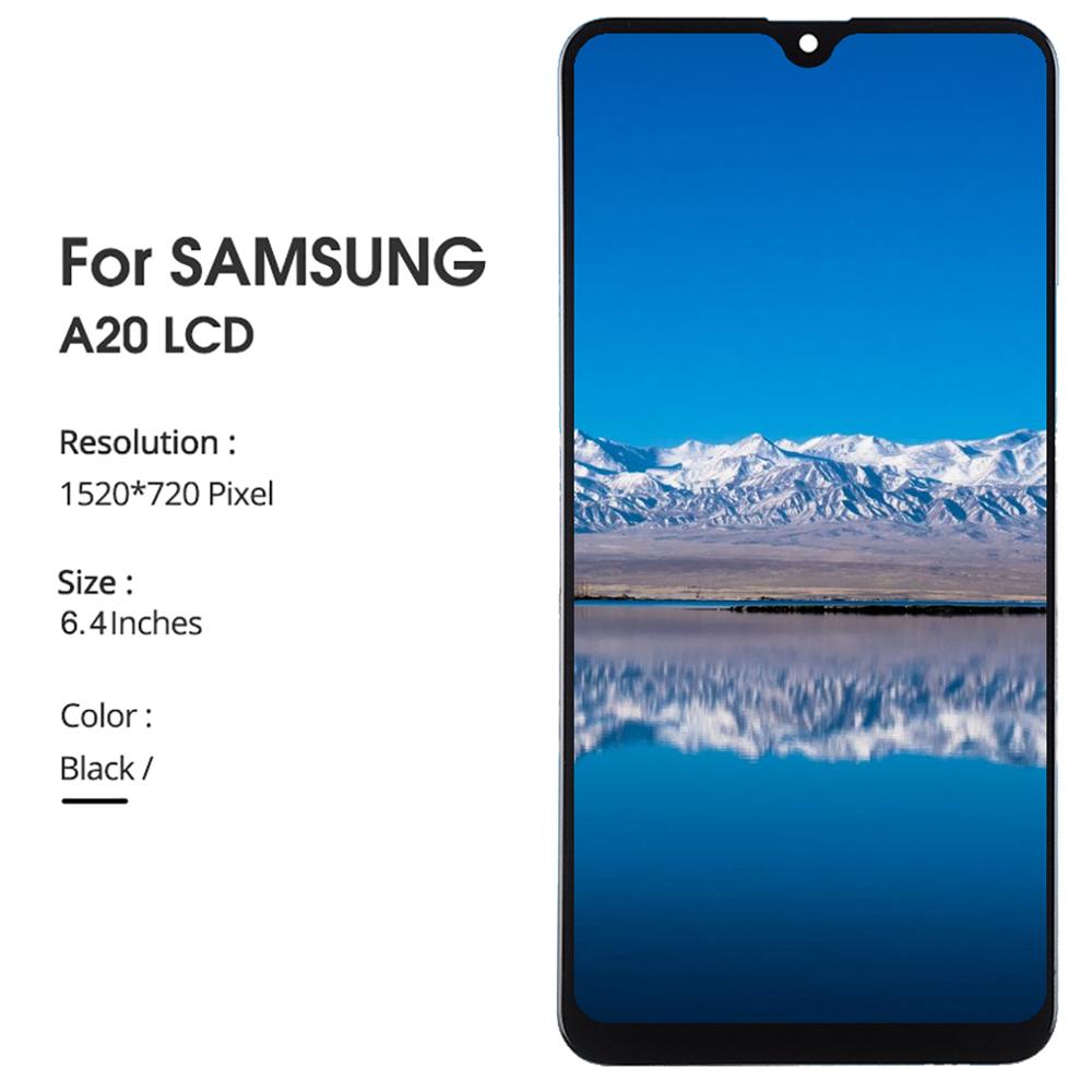 6.4'' LCD For Samsung A20 A205 SM-A205F A205FN Display lcd Screen A205GN A205S A205YN display lcd screen Digitizer Assembly