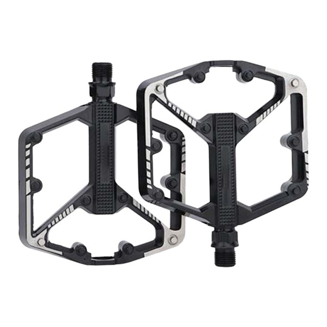 Ultraleicht Fahrrad Pedale Nicht-Unterhose Versiegelt-Lagerbier Fahrrad Pedale mit Doppel DU MTB Pedale Bicicleta Fahrrad Pedale flache BMX: Schwarz