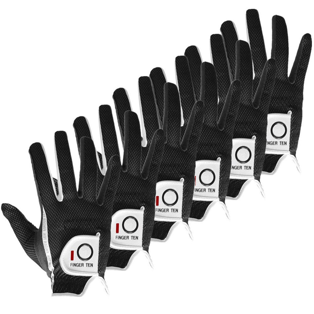 Linkerhand Rechterhand Golf Handschoenen Mannen 3 Stuks Prestaties Mesh Antislip Zachte Micro Ademend Zwart Grijs Groen Handschoen