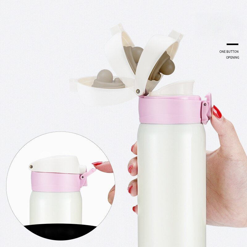 Simita Thermos Shaker Flasche Tragbare Sport Wasser Flasche 500ML Gerade Tasse Isoliert Vakuum Glaskolben Bunte Reise Becher