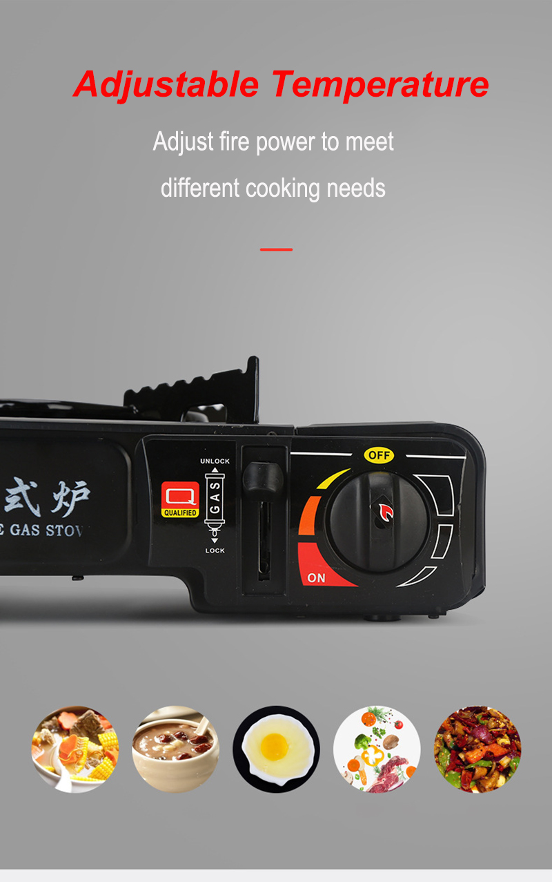 Outdoor Camping Stove Mini Portable Gas Stove Metal Cassette Portable Gas Grill Propane Burner Gas Stove for Cooking