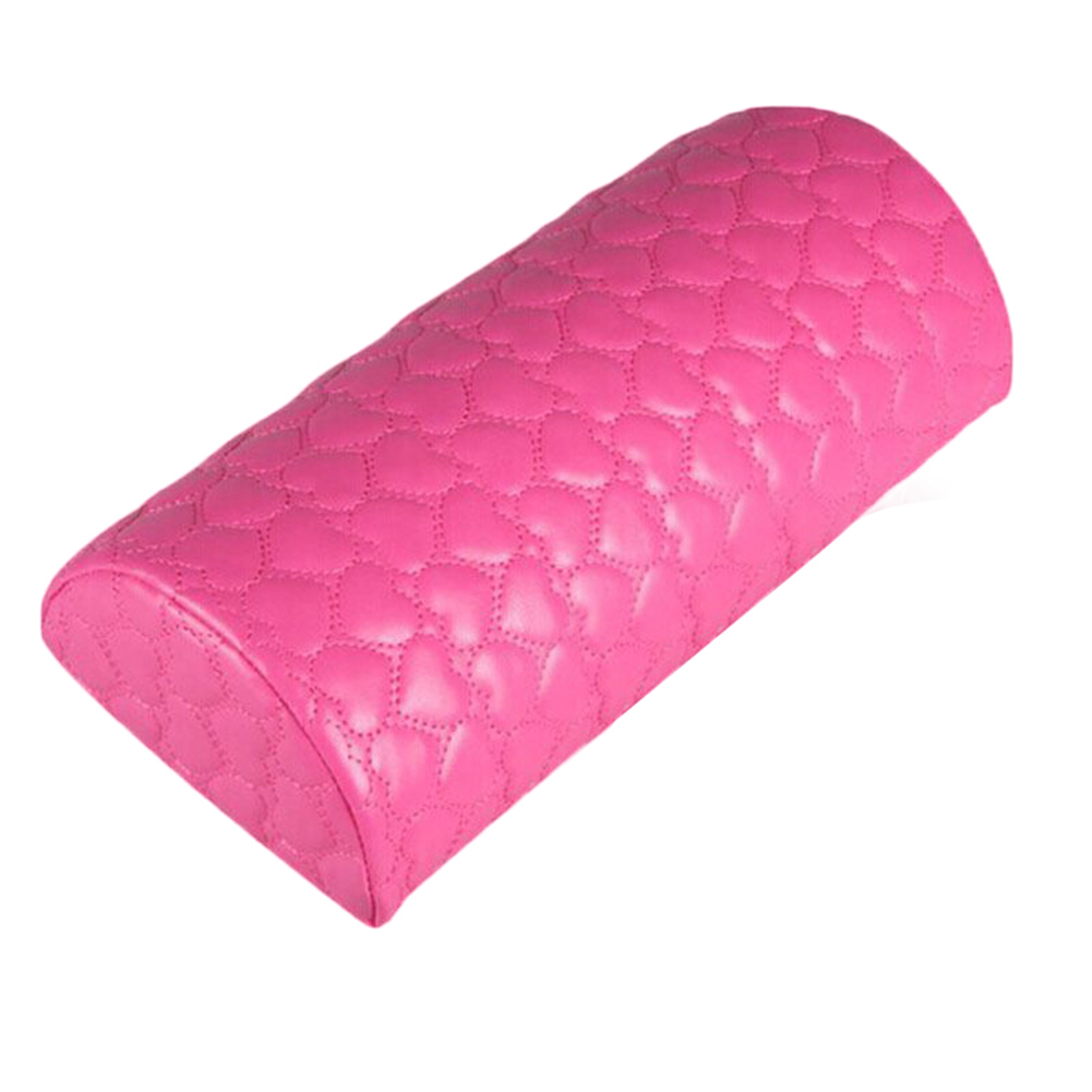 Cojín de piel sintética para manicura, cojín de descanso para manos y brazos, suave, corazón de amor