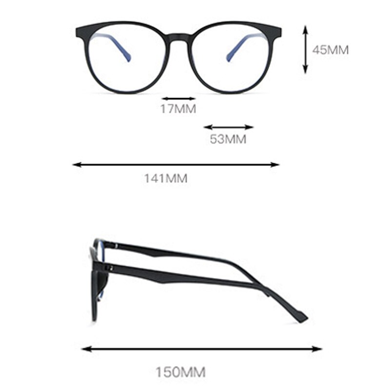 Elbru TR90 lente transparente ultraligera Marco de gafas para mujeres Anti azul claro azul-ray gafas de ordenador marcos de gafas redondas