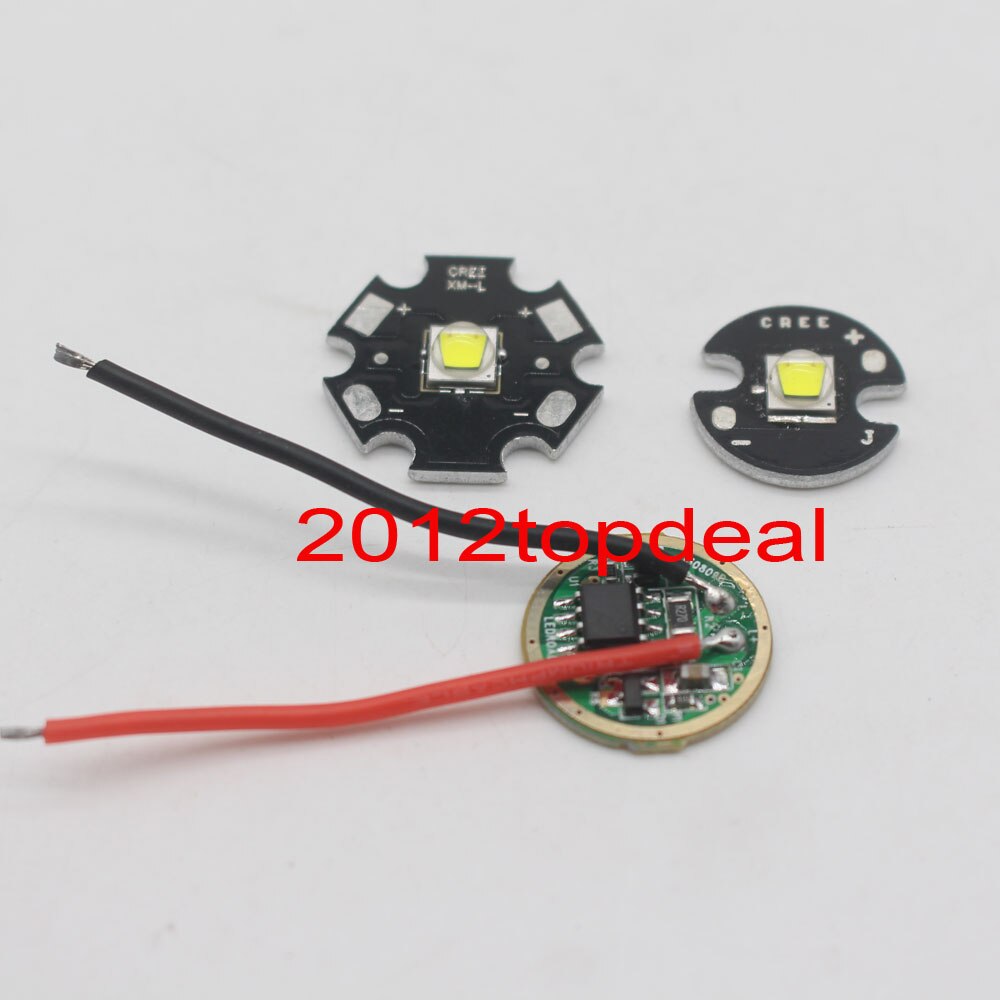 Cree xml2 xm-l2 t6 10 Watt hoch Energie LED-strahler cool Weiß 12mm 14mm 16mm 20mm Schwarz oder Weiß PCB + DC3.7V 2.5A fahrer