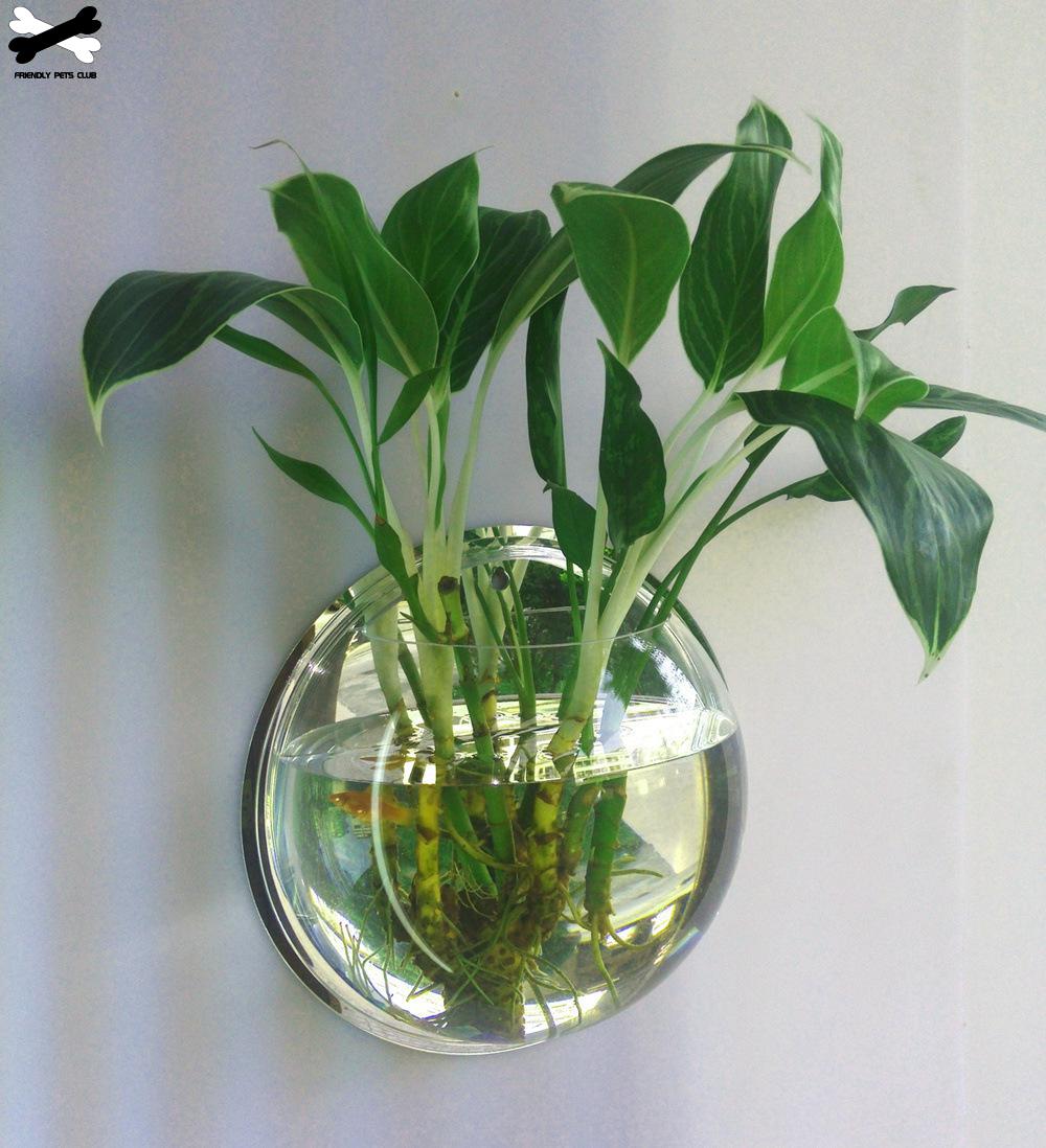 Mount Aquarium Muur-Opknoping Vis Kom Decoratie Planter Dierbenodigdheden Acryl Aquarium