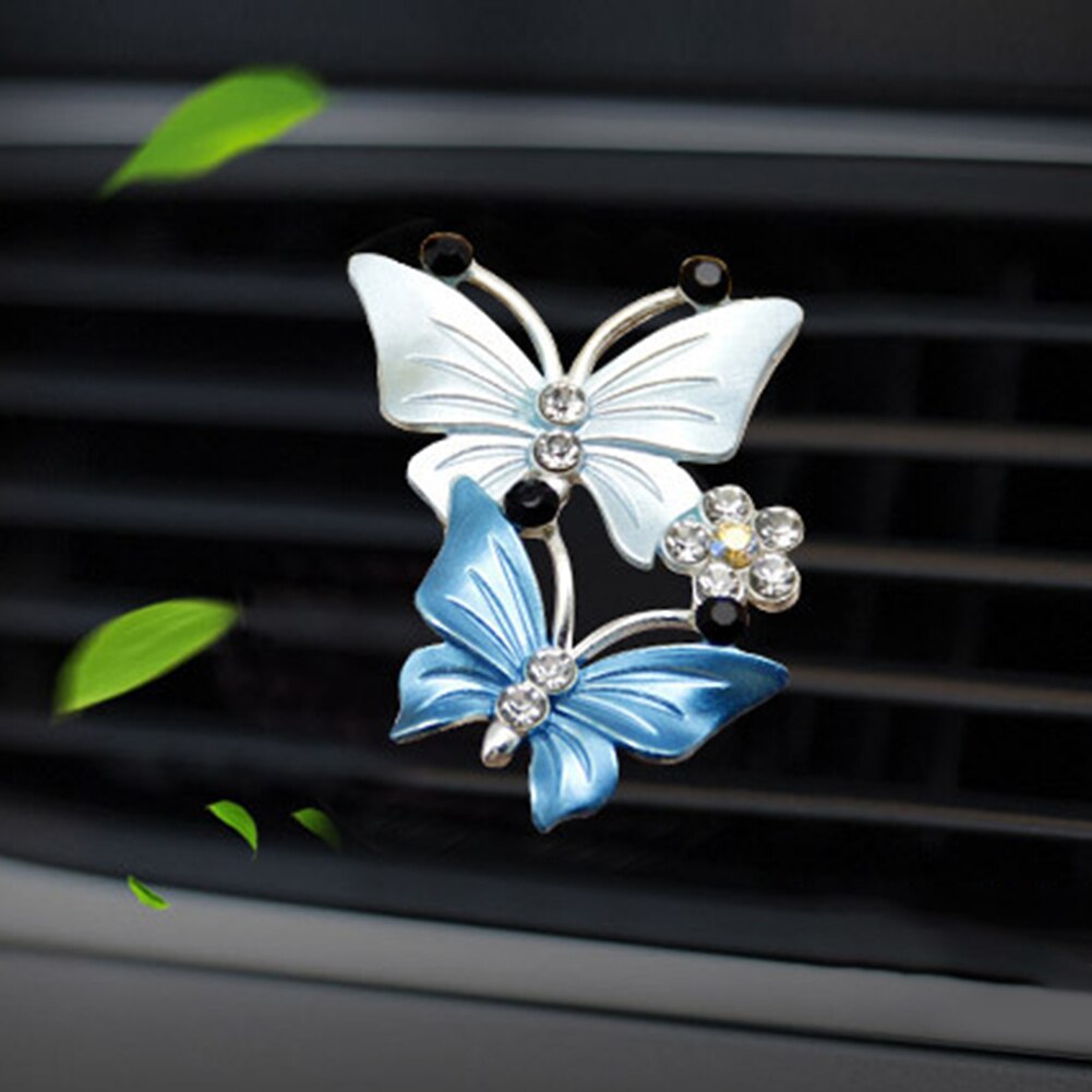 SchöNe Auto Dual Schmetterling Luft Auslauf Lufterfrischer Parfüm Clip Aroma Diffusor Dekoration Auto-Styling Auto Zubehör Duft
