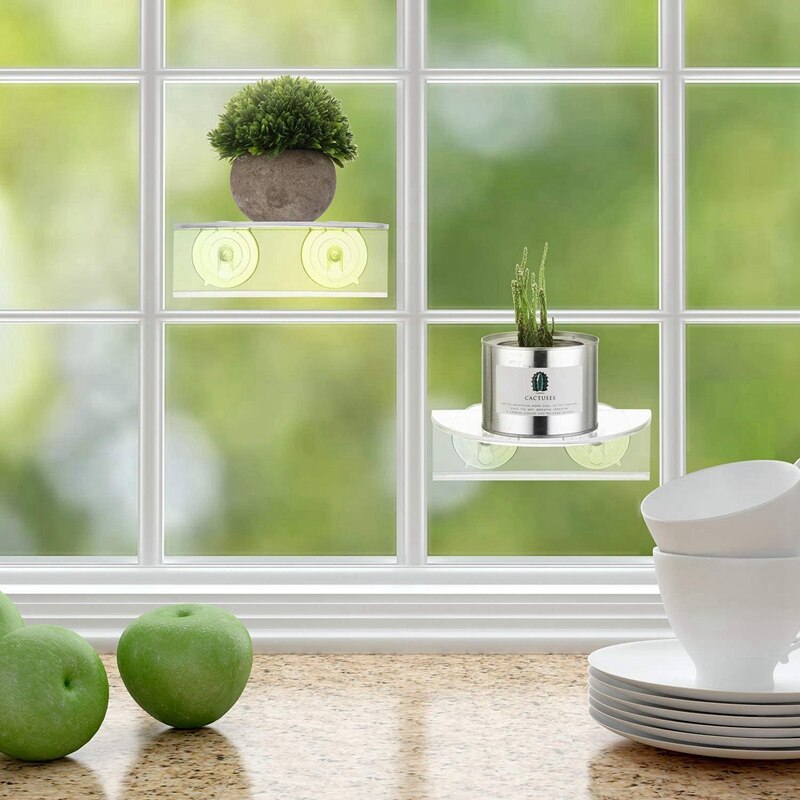 Væghylde sugekop vindue hylde plante vindue hylde indendørs vindue plantehylde til indendørs plantehave