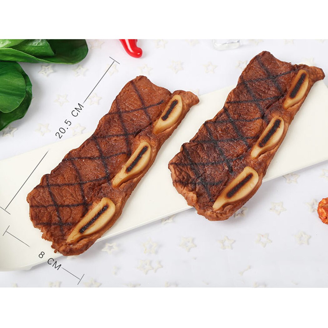 Comida Artificial realista crudo y asado carne Artificial exhibición de alimentos Prop