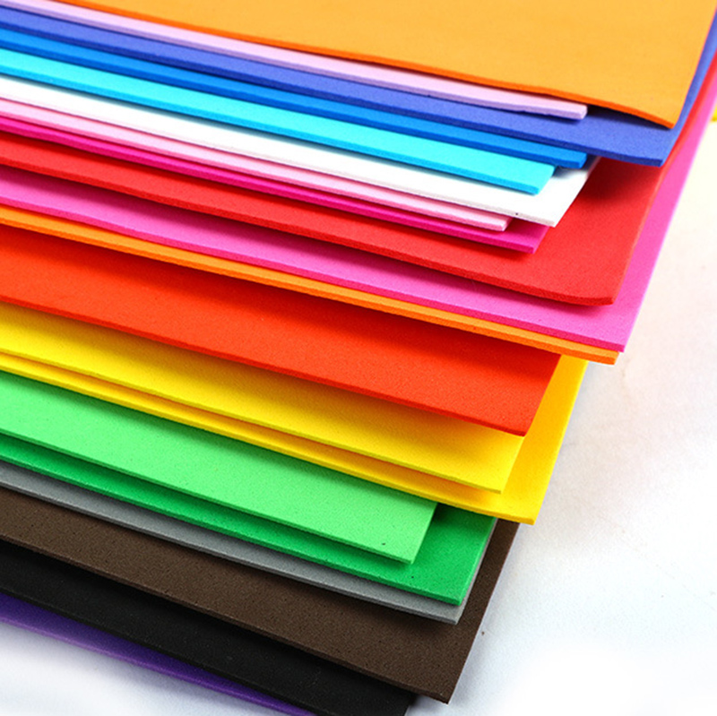 10pcs/set 20x30cm 2mm Colorful Eva Foam Sponge Paper Sheet NO Glue Scrapbooking Crafts Diy Christmas Handicraft