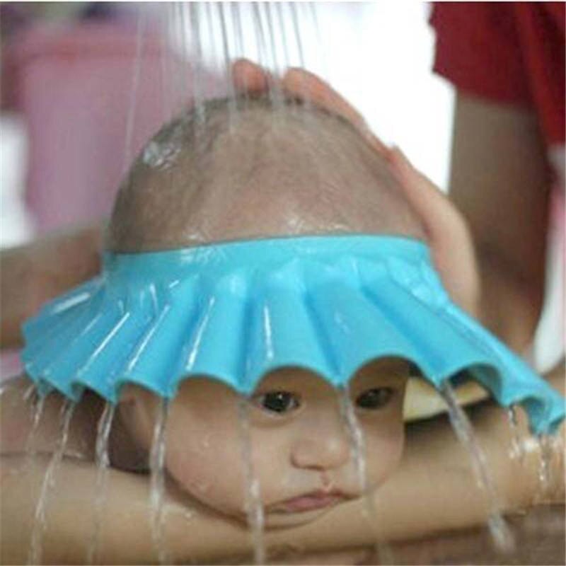 Baby hat cap baby safe shampoo bruser badekar beskytte blød cap hat til baby børn børn cap sæt: B