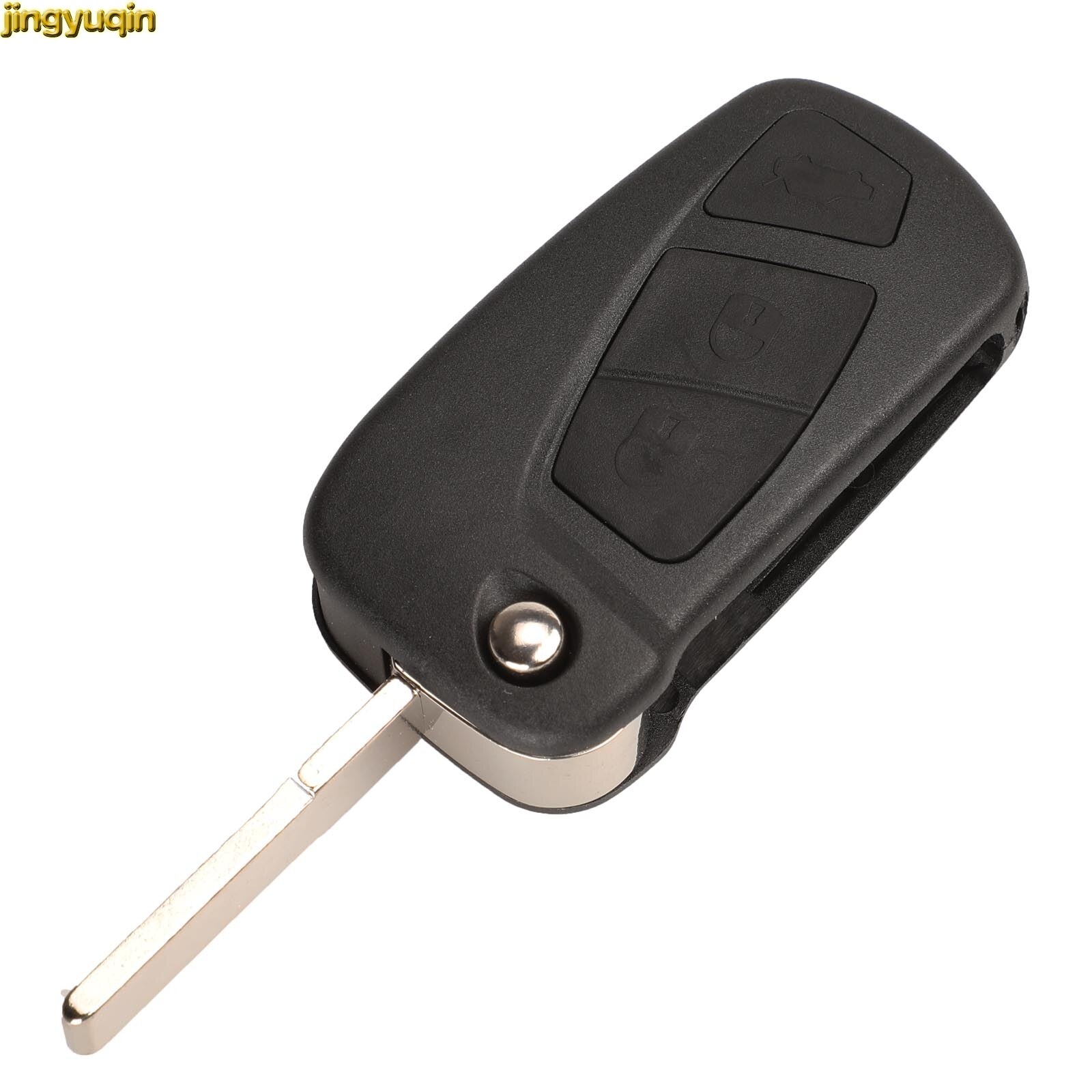 Jingyuqin Flip Autosleutel Shell Voor Ford Ka 3 Knoppen Afstandsbediening Folding Keycase Sleutelhanger Behuizing Case Houder Vervanging