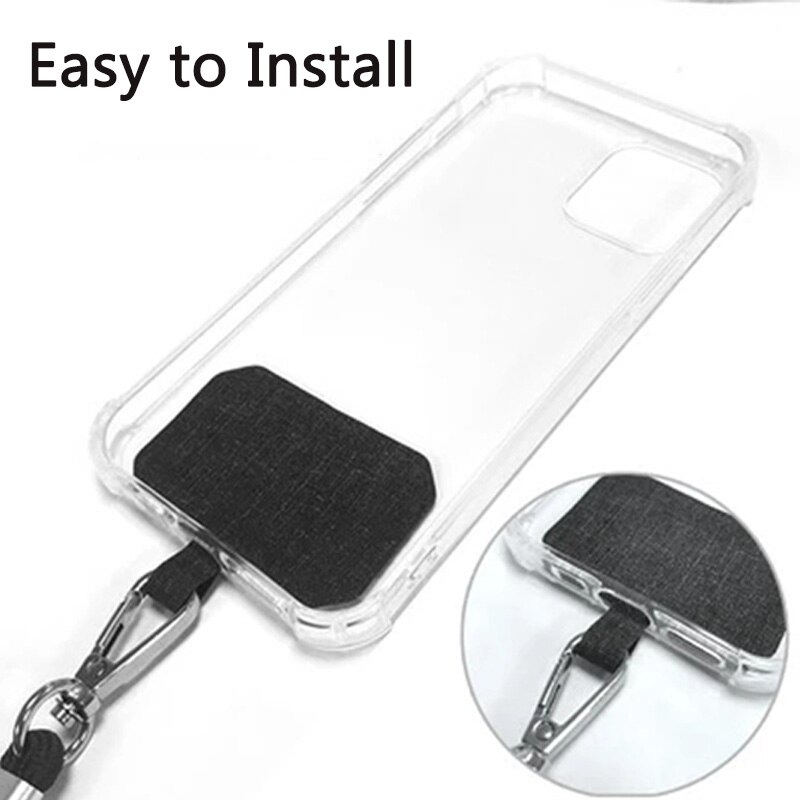 Universal Adjustable Phone Lanyard Anti-lost Lanyard Strap Detachable Neck Cord Safety Tether Keychain Chain Rope Length 150cm
