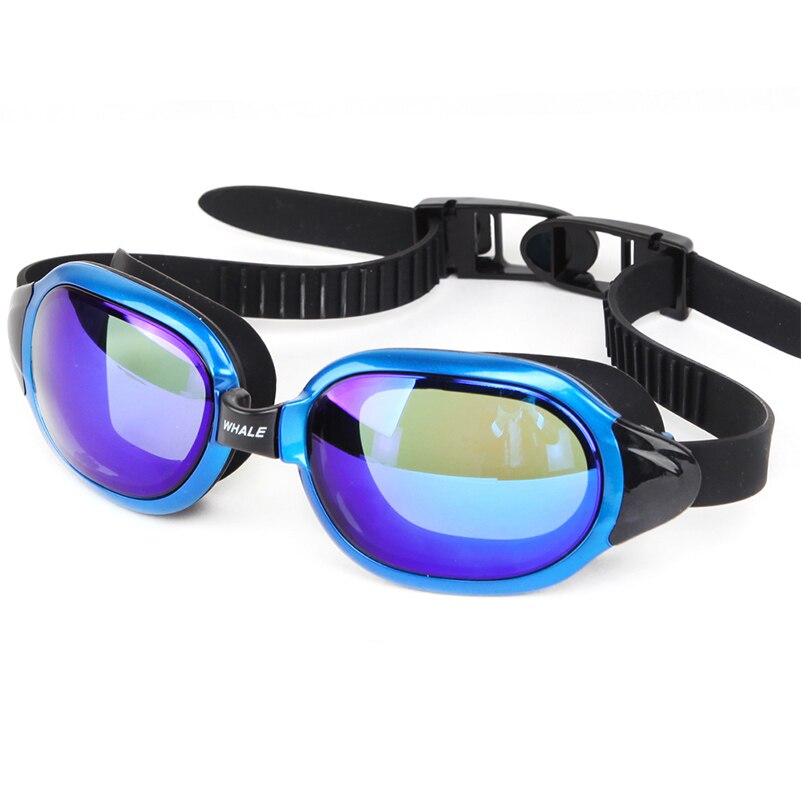 Whale Waterproof Silicone Swimming Glasses Anti-Fog UV плавательные очки Swimming Goggles Eyewear: blue