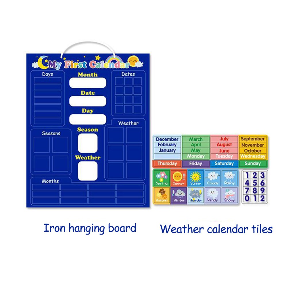 Zauberstab Hängen Kalender für freundlicher nasser Saison Monat Datum Lernen Pädagogisches Spielzeug für Heimat Vorschul Kindergarten Klassenzimmer