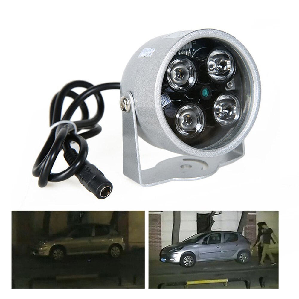 Lampe de vidéosurveillance à 4 led, infrarouge, étanche, Vision nocturne, pour caméra de sécurité, 12V, 2a