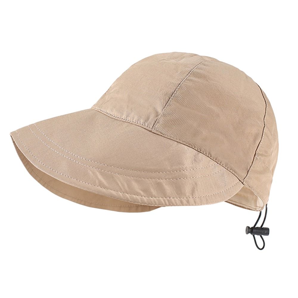 Foldable Wide Brim Sun Hat Drawstring Adjustable Caps for Men Women Beach Hats Summer Quick-drying Visors Fisherman Cap: black