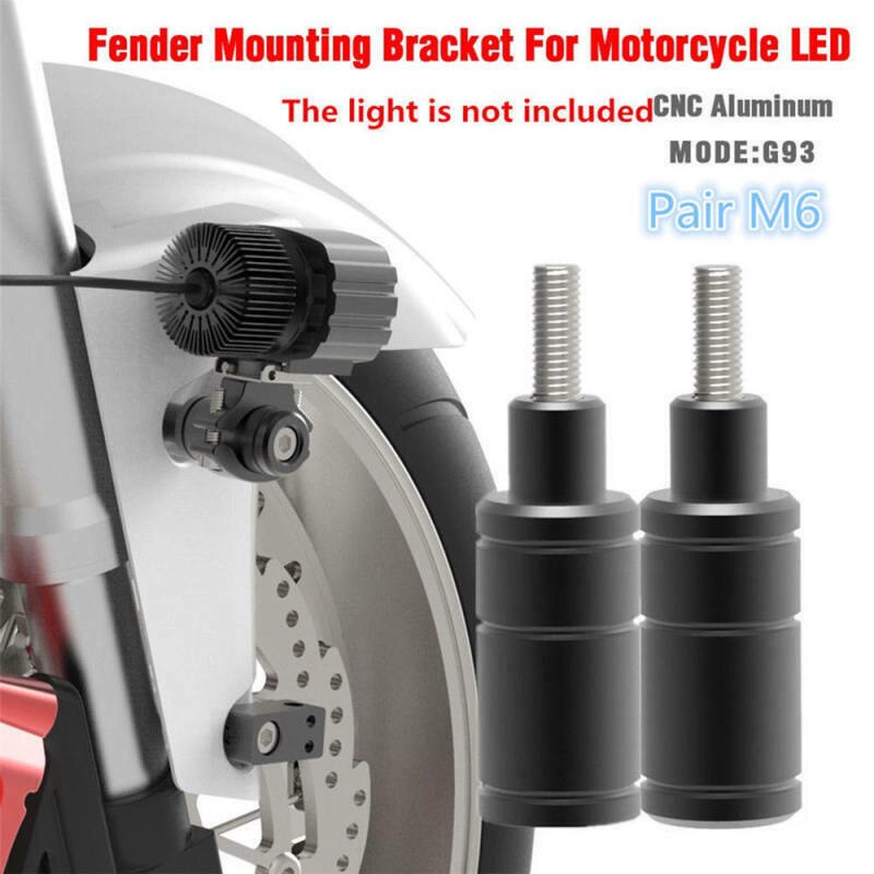 2 st  m6 bultar, cnc motorcykel ledat huvud dimljus monteringsfäste fäste pelare bas