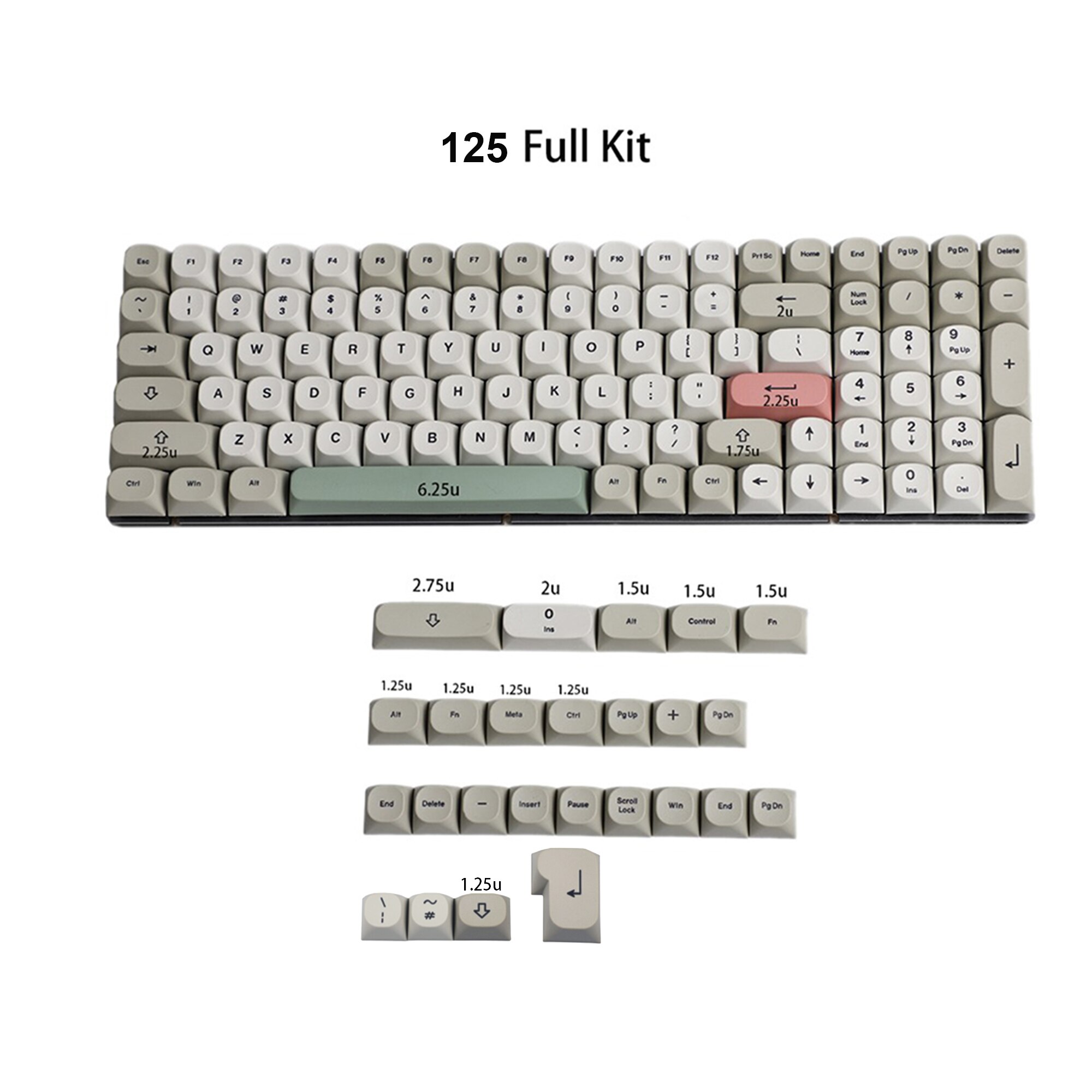Teclado mecánico Retro PBT 121 MA Dye Sub 9009, para teclado mecánico MX, filtro Ducky 104 TKL 61 KBD75 Kira96 YMD96 GK64 Tada68 ID80: 121 Key Dye Sub