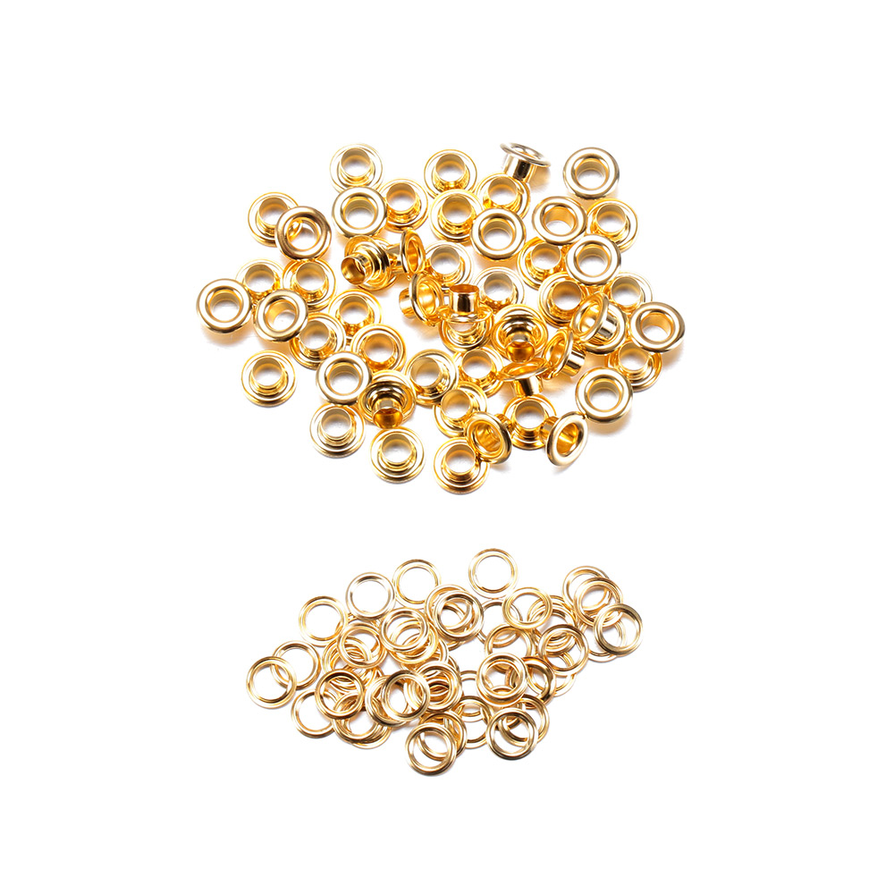 50 zestaw 5MM metalowe oczka przelotki przyciski gnida klamry klamra robić paska ze skóry rękodzieło DIY Scrapbooking buty ubrania akcesoria