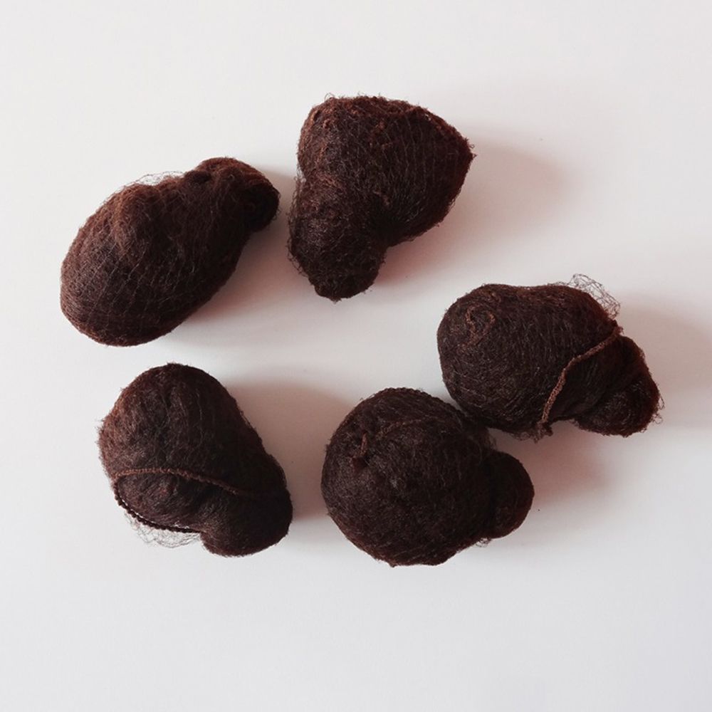 Malla de nailon desechable para pelucas, malla Invisible para el pelo, herramienta de peinado para moño, 5mm, 20 pulgadas, 20 piezas: Coffee