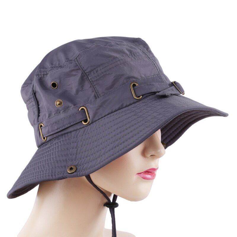 Sonnenhut - Gestreift Stro - Atmungsaktive Reisekappe - Vintage Outdoor Sonnenschutz für Damen