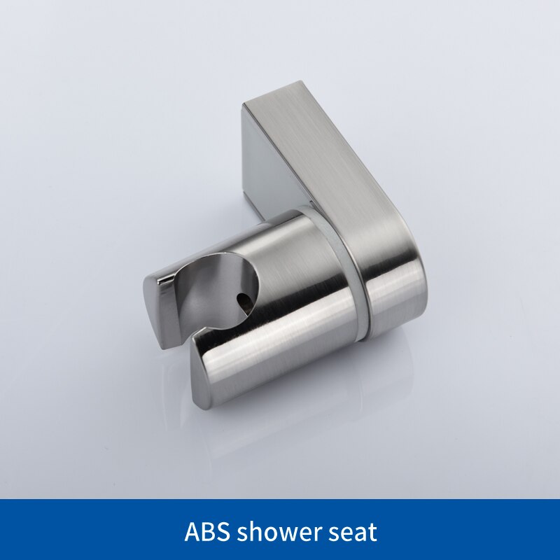 5 Functions Hand Held Shower Head Brushed Nickel Shower Set With Hose Wall Mounted Shower Set: ABS Holder