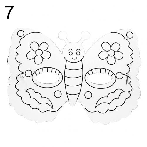 Cartoon Tier Papier Malerei Maske Graffiti DIY Kunst Handwerk Kindergarten Kinder Spielzeug Intelligenz Entwicklungs Spielzeug