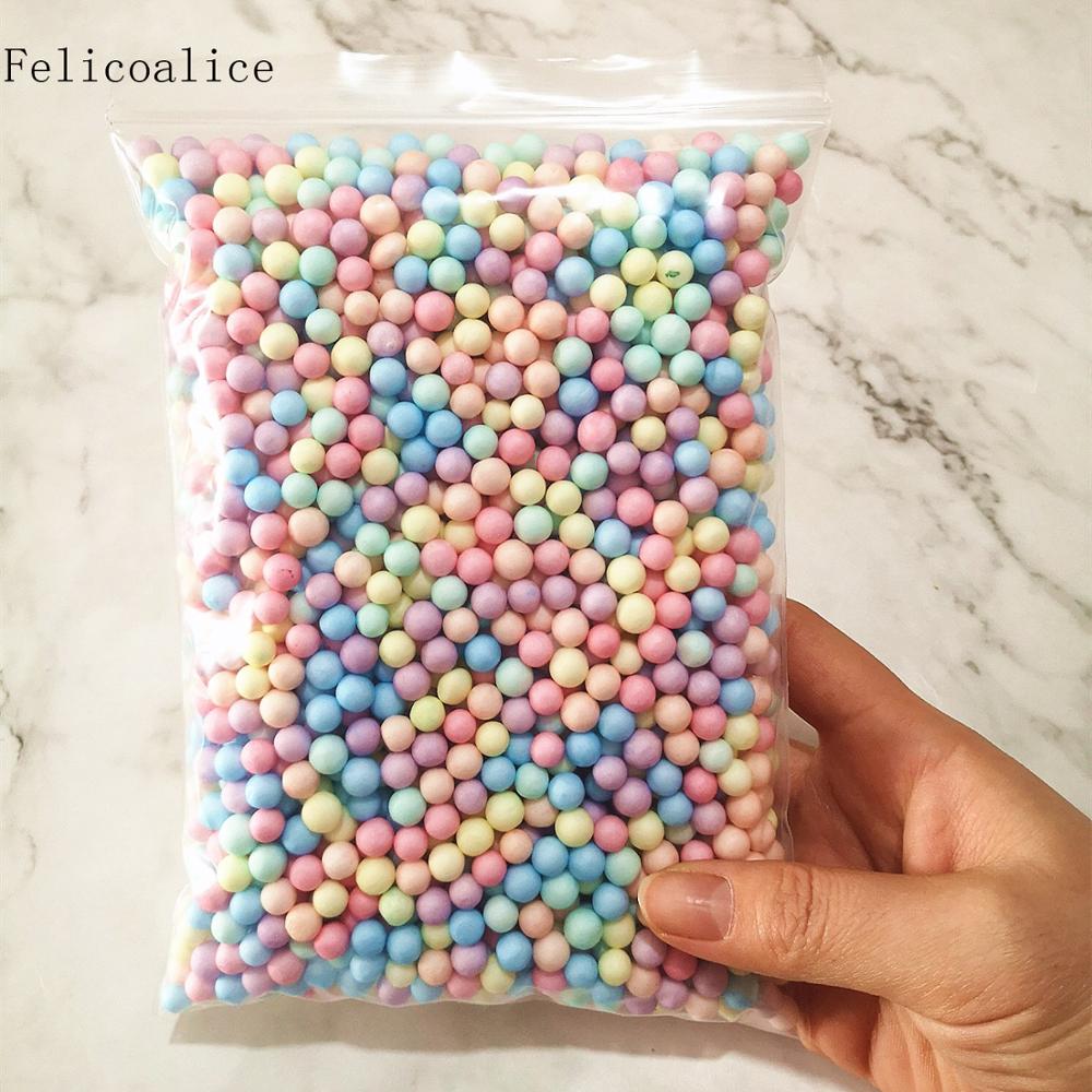 6-8Mm Sneeuw Slijm Ballen Accessoires Schuim Additieven Slimes Kralen Voor Filler Bedels Klei Diy Craft Polystyreenschuim decoratie: 6-8mm 13g