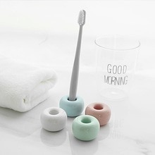 Lemonbest multi-funktion keramisk tandbørsteholder opbevaringsstativ badeværelse brusebad tandbørste stativ hylde tilbehør til bad