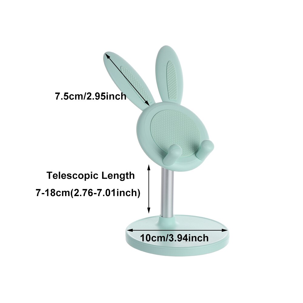 Universal Rabbit Ears Phone Holder Adjustable Aluminum Alloy Tablet Stand Telescopic Desktop Rack Mobile Phone Accessories