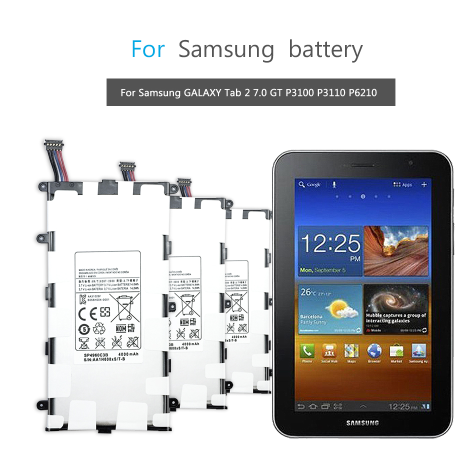 Gukeedianzi SP4960C3B 4200 Mah Batterij Voor Samsung Galaxy Tab 2 7.0 Gt P3100 P3110 P3113 P6200 P6210 Vervanging Tabletten Batterij