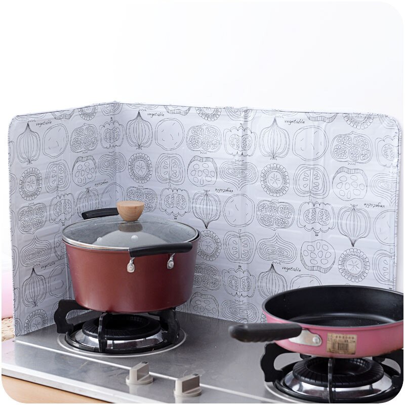 Cooking Splatter Shield Guard Oil Divider Splash Proof Baffle Tool Kitchen Frying Pan Oil Splash Screen Cover Gas Stove