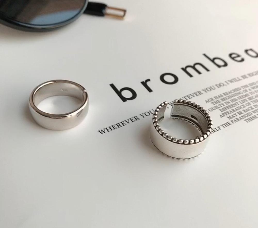 Coréen ouvert réglable lisse rond bagues pour les femmes bague de mariage bijoux saint valentin