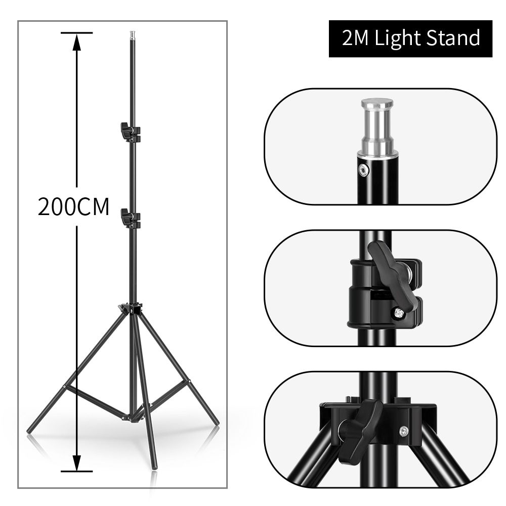 Photography Softbox For Photo Studio Light Box 50X70cm E27 Softbox Lighting Kit With 30W LED Bulb& Tripod