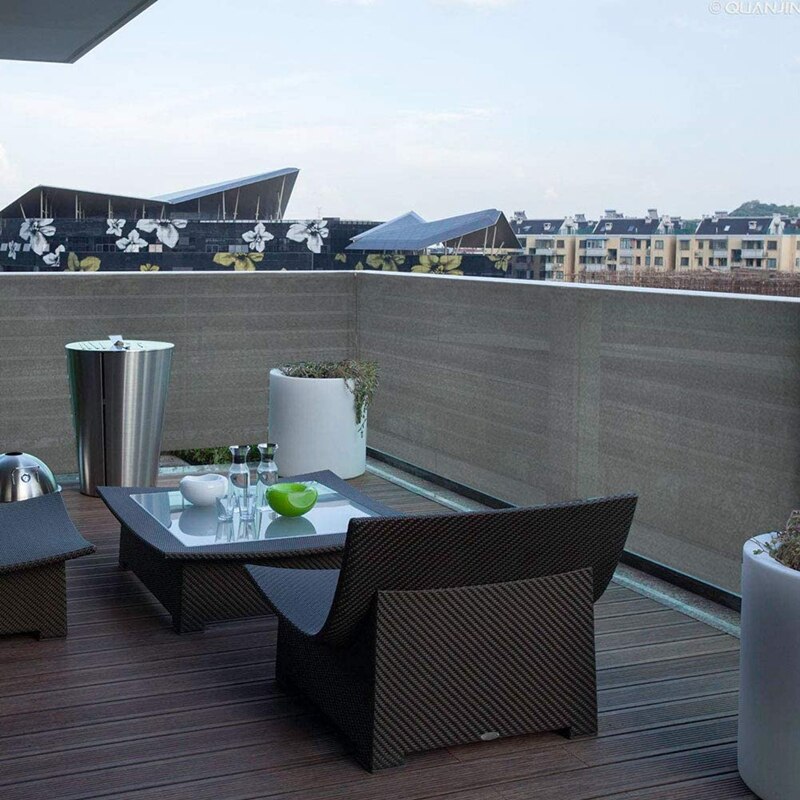 Balcony Privacy Sn Windbreak Garden Sn for UV, Sun & Wind Protection PE Outdoor Sn Gray 90x500cm
