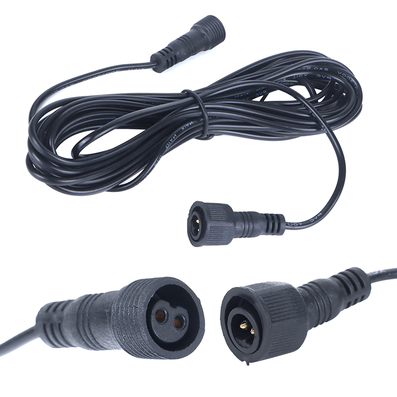 5 Meter Verlengkabel Voor Zonne-Energie Schijnwerper Waterdichte Kabel 2 Pin Mannelijke Naar Vrouwelijke Connector Schijnwerper Universele 5 M Kabel