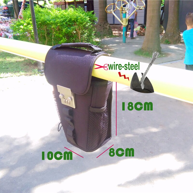 Blokada hasła torba drutu anty-kradzież bezpieczny przenośny hasło pakiet krzesło rowerowa plaża pływać sport futerał na klucze z blokada hasła