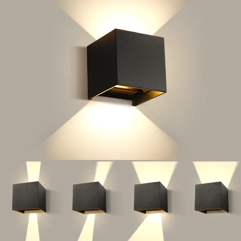 LED Moderne Wandlamp AC110V 220V 6W Koud Wit/Warm Wit Verstelbare Opbouw Kubus Led Tuin veranda Licht Binnen Buiten