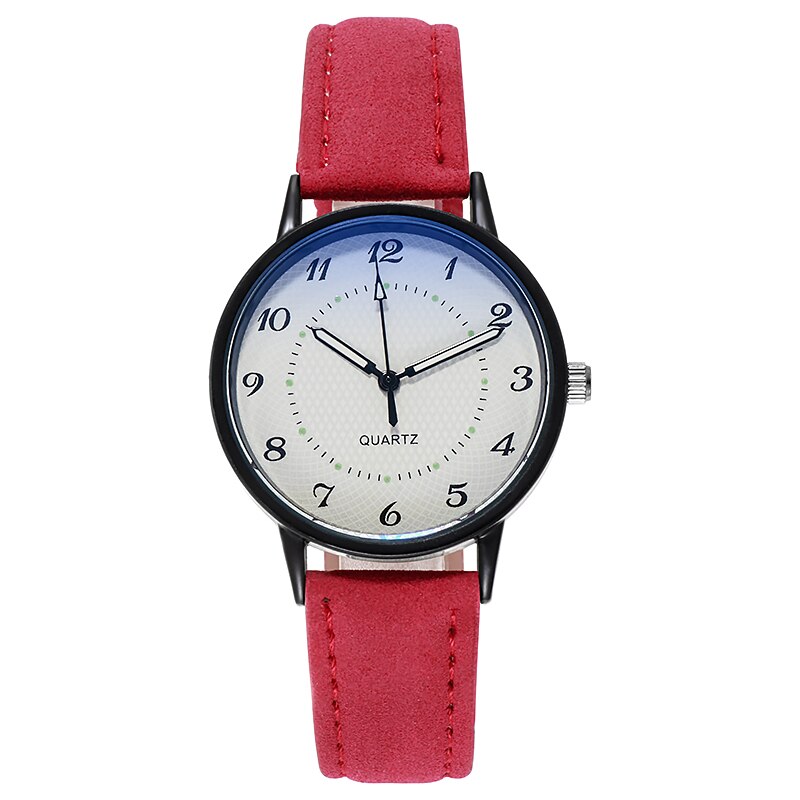 Nouvelle Montre À Quartz pour femme Décontracté Lumineux Etanche Montre: red
