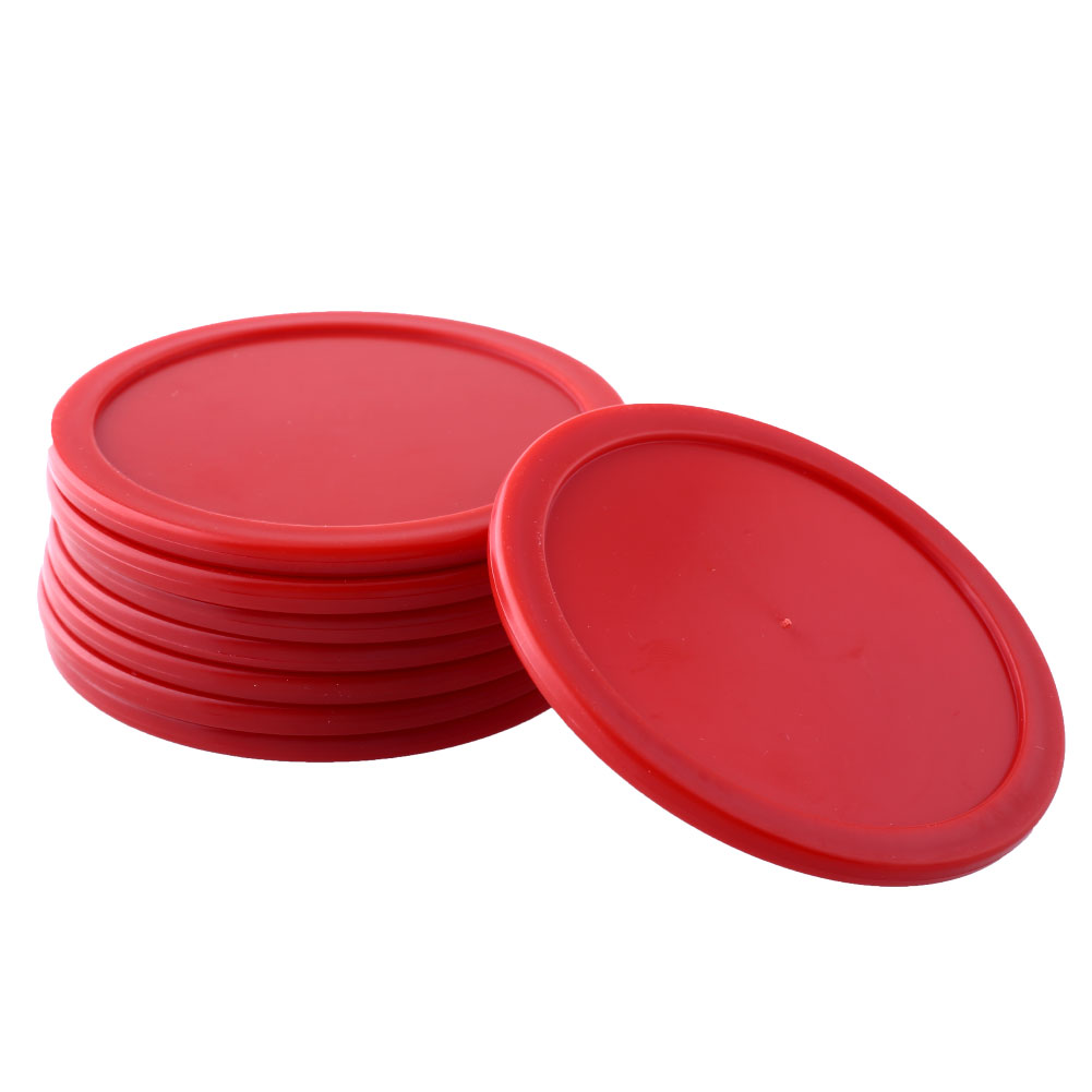 8Pcs 63.0 milímetros Red Air Hockey Crianças Mini Mesa De Feltro Pusher Mallet Goleiros