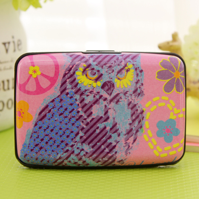 Kawaii hibou boîte plastique à 7 poches, couverture de carte , banque de Bus, support étui pour carte d'identité, papeterie créative zakka et fournitures scolaires de bureau: 3