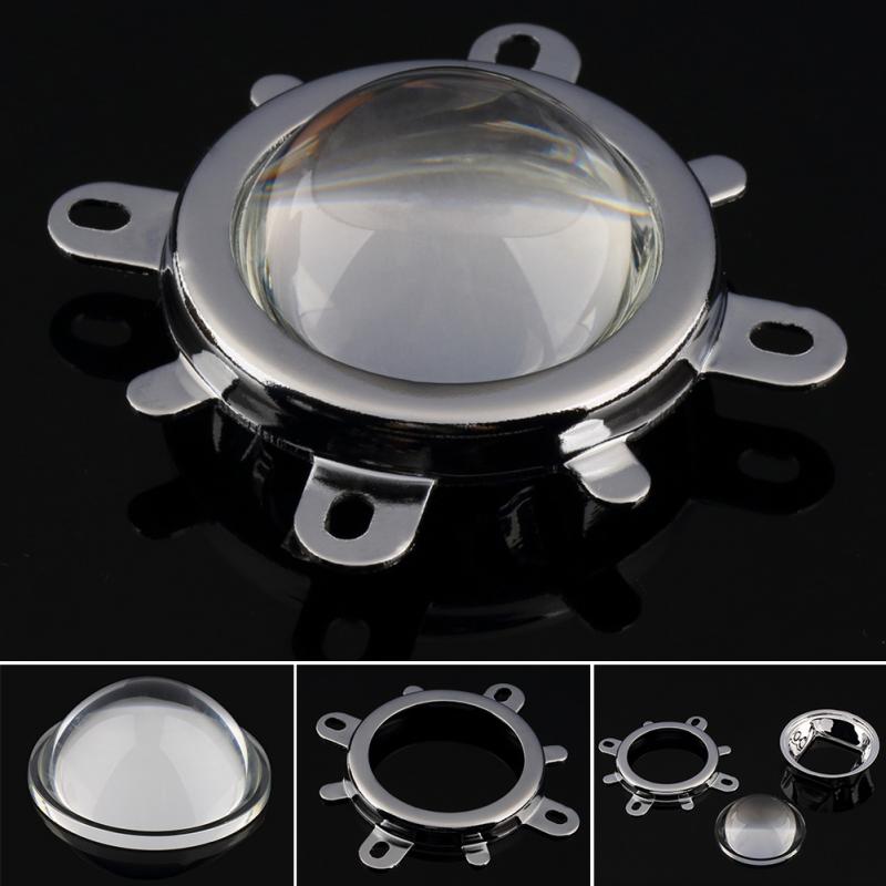 Objectif universel universel 20 W à 100 W LED 44mm + réflecteur en verre 50 mm + support fixe 53mm