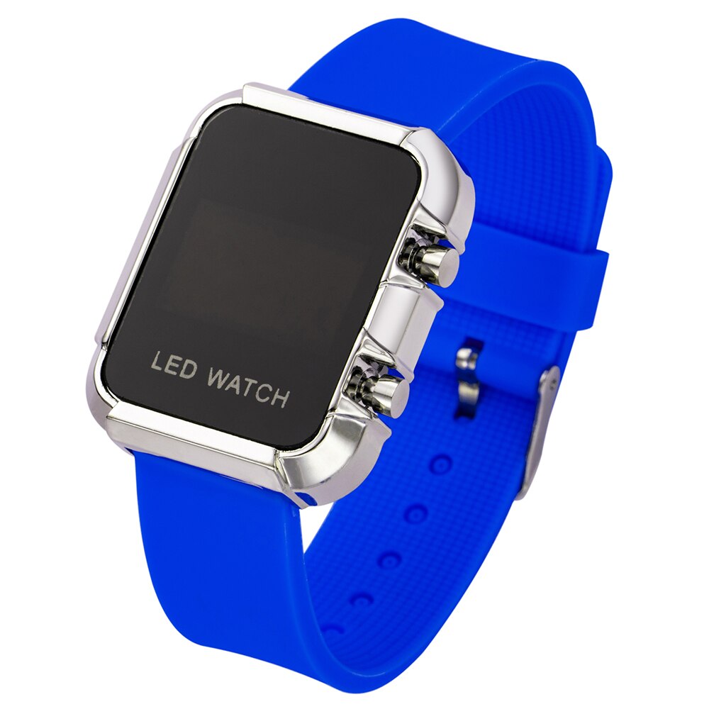 Siliconen Led Digitale Horloge Mannen Sport Vrouwen Horloges Elektronische Dames Mannelijke Polshorloge Voor Mannen Vrouwen Klok Vrouwelijke Polshorloge: deep blue